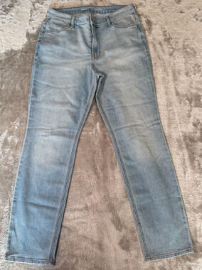 Old Navy High Rise Wow Straight Blue Jeans Womens 10 Short Cropped